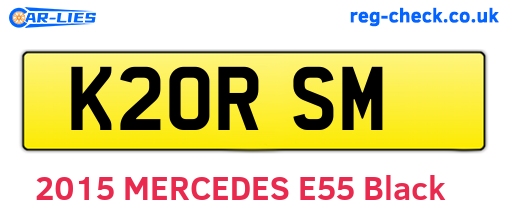 K20RSM are the vehicle registration plates.