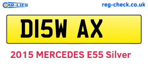 D15WAX are the vehicle registration plates.