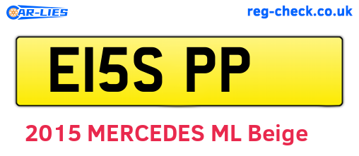 E15SPP are the vehicle registration plates.