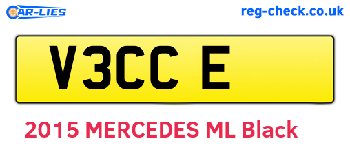 V3CCE are the vehicle registration plates.