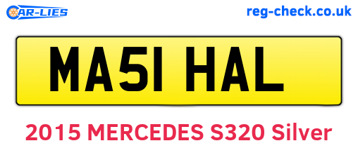 MA51HAL are the vehicle registration plates.