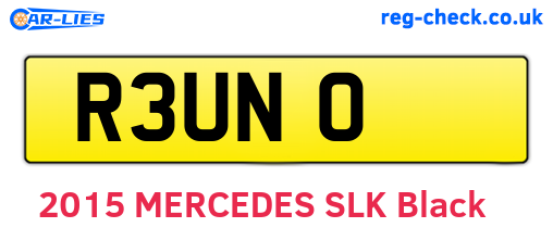 R3UNO are the vehicle registration plates.