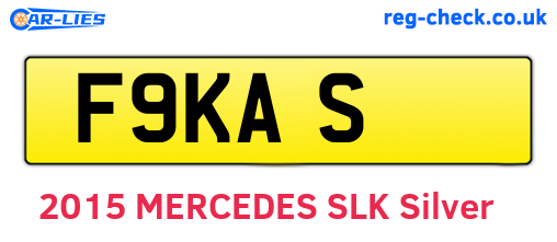 F9KAS are the vehicle registration plates.