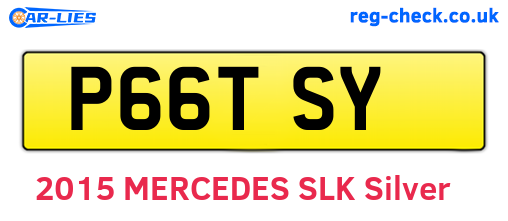 P66TSY are the vehicle registration plates.