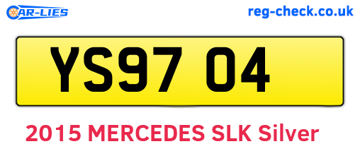 YS9704 are the vehicle registration plates.