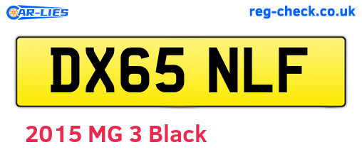 DX65NLF are the vehicle registration plates.