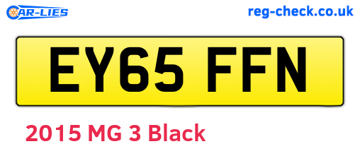 EY65FFN are the vehicle registration plates.