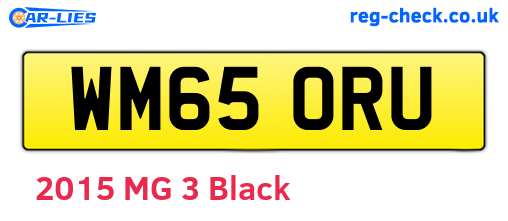 WM65ORU are the vehicle registration plates.