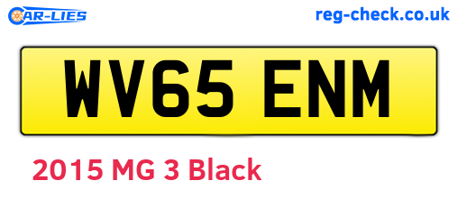 WV65ENM are the vehicle registration plates.
