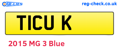 T1CUK are the vehicle registration plates.