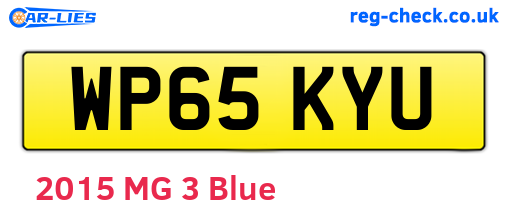 WP65KYU are the vehicle registration plates.