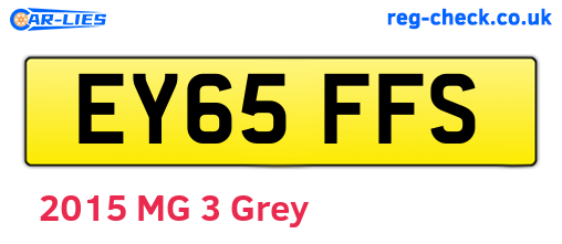 EY65FFS are the vehicle registration plates.