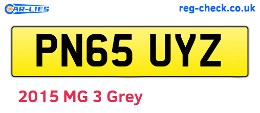 PN65UYZ are the vehicle registration plates.
