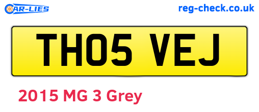 TH05VEJ are the vehicle registration plates.
