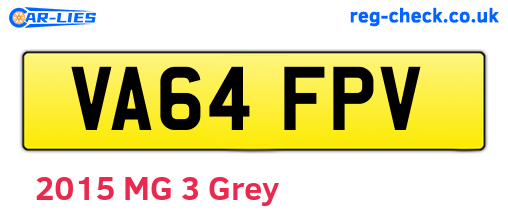VA64FPV are the vehicle registration plates.