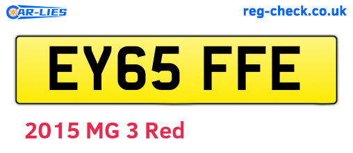 EY65FFE are the vehicle registration plates.