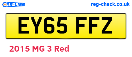 EY65FFZ are the vehicle registration plates.