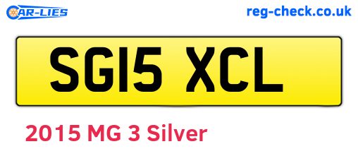 SG15XCL are the vehicle registration plates.