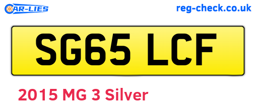 SG65LCF are the vehicle registration plates.
