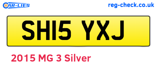 SH15YXJ are the vehicle registration plates.