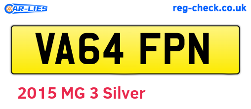 VA64FPN are the vehicle registration plates.