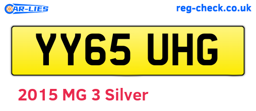 YY65UHG are the vehicle registration plates.