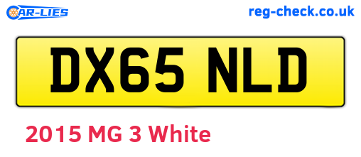 DX65NLD are the vehicle registration plates.