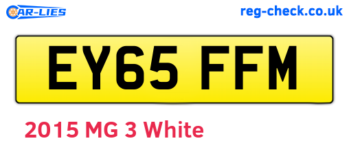 EY65FFM are the vehicle registration plates.