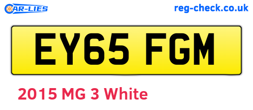 EY65FGM are the vehicle registration plates.