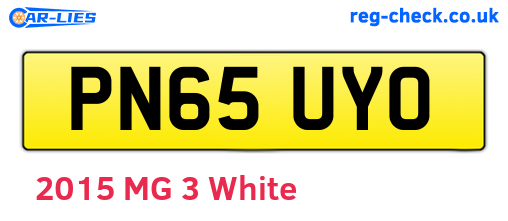PN65UYO are the vehicle registration plates.