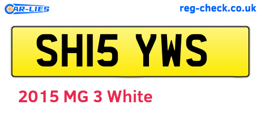 SH15YWS are the vehicle registration plates.