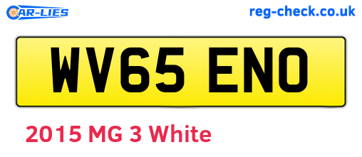 WV65ENO are the vehicle registration plates.