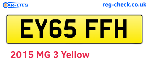 EY65FFH are the vehicle registration plates.