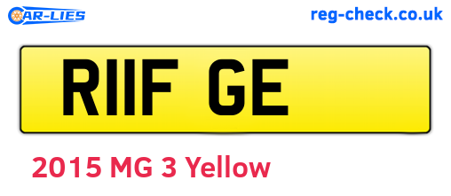 R11FGE are the vehicle registration plates.