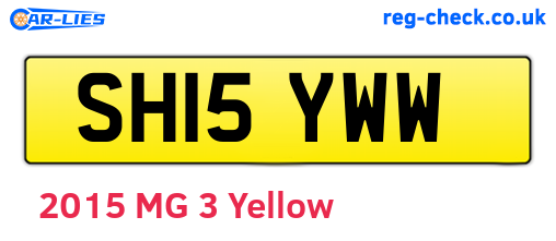 SH15YWW are the vehicle registration plates.