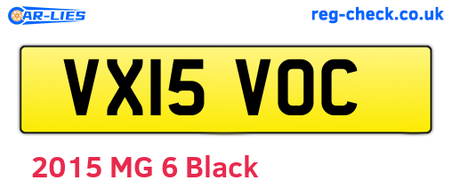VX15VOC are the vehicle registration plates.