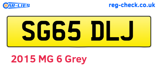 SG65DLJ are the vehicle registration plates.
