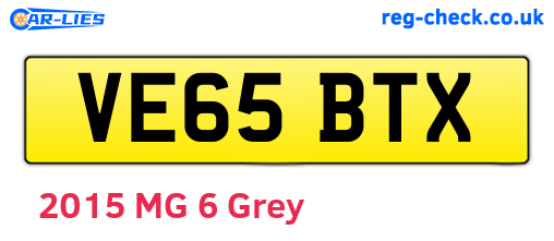 VE65BTX are the vehicle registration plates.