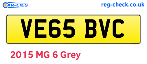 VE65BVC are the vehicle registration plates.