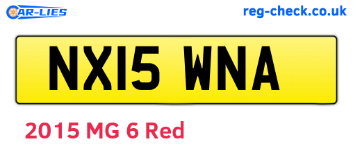 NX15WNA are the vehicle registration plates.