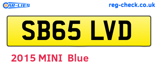 SB65LVD are the vehicle registration plates.