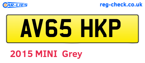 AV65HKP are the vehicle registration plates.