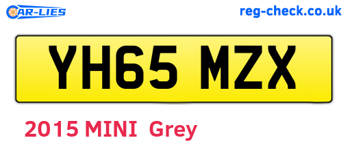 YH65MZX are the vehicle registration plates.
