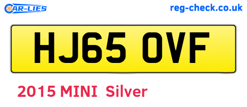 HJ65OVF are the vehicle registration plates.