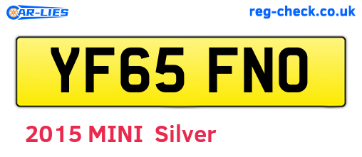 YF65FNO are the vehicle registration plates.