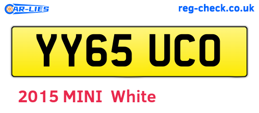 YY65UCO are the vehicle registration plates.