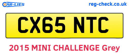 CX65NTC are the vehicle registration plates.