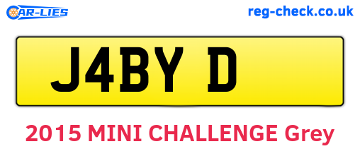 J4BYD are the vehicle registration plates.