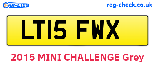 LT15FWX are the vehicle registration plates.