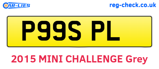 P99SPL are the vehicle registration plates.
